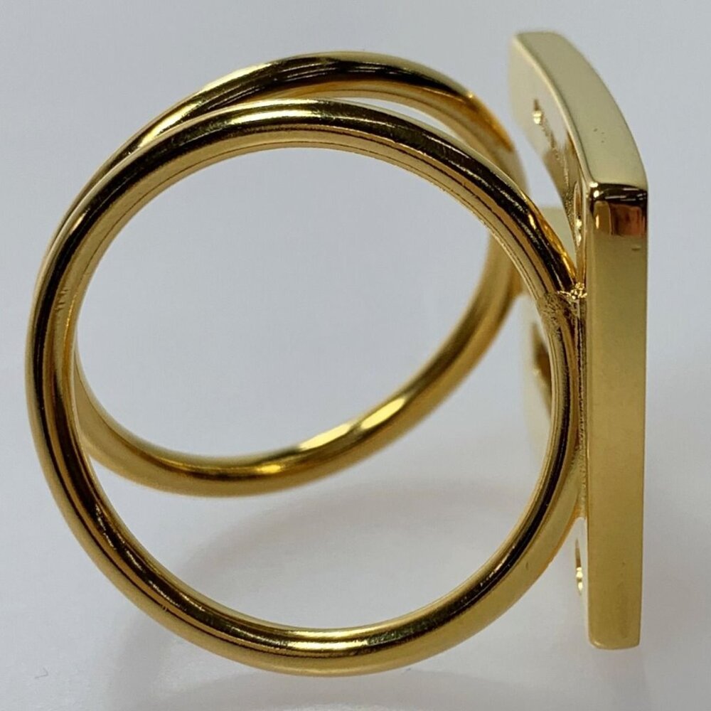 Gucci Plated G Logo G Motif Gold Scarf Ring - Picture 4 of 6